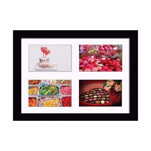 Choose from a Variety of Frames for Our Large Multi-Opening Photo Frame with A4-Sized Apertures in White Mount - Image 2