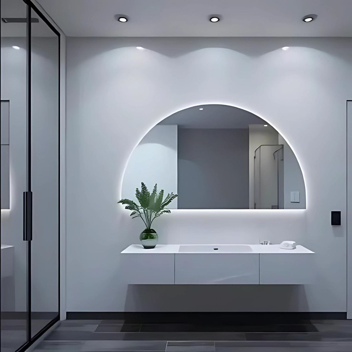 Half Round Mirrors